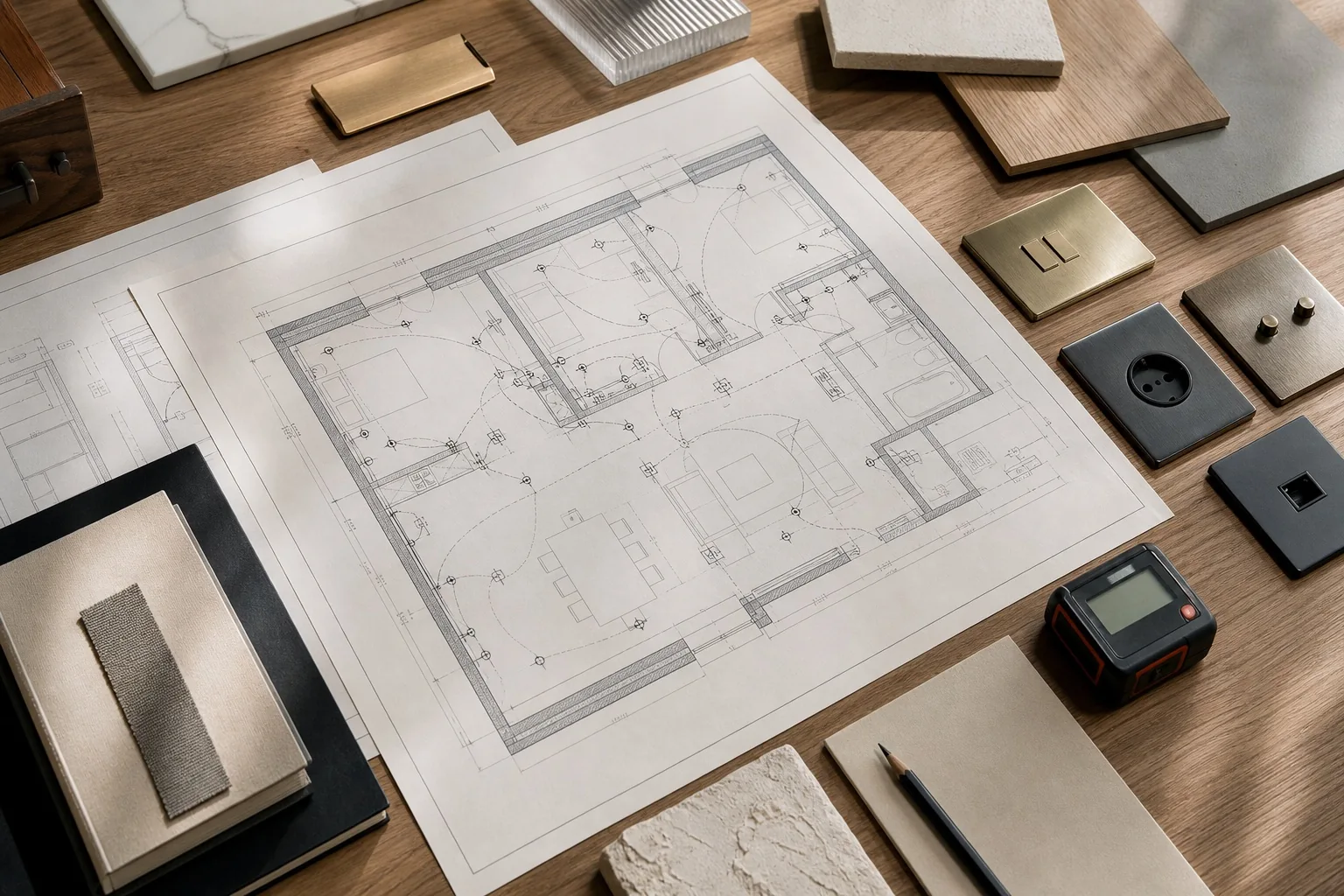 Plan électrique et appareillages pour la rénovation haut de gamme d’un appartement à Paris