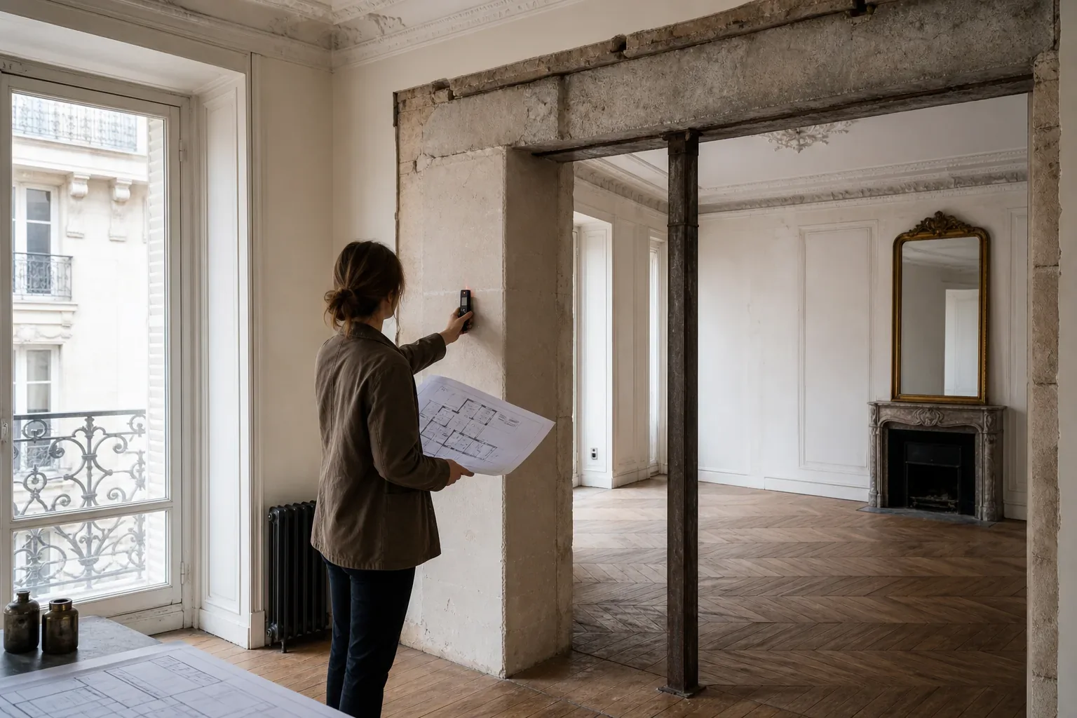 Analyse d’un mur porteur et de la structure d’un appartement avant rénovation Analyse d’un mur porteur et de la structure d’un appartement avant rénovation