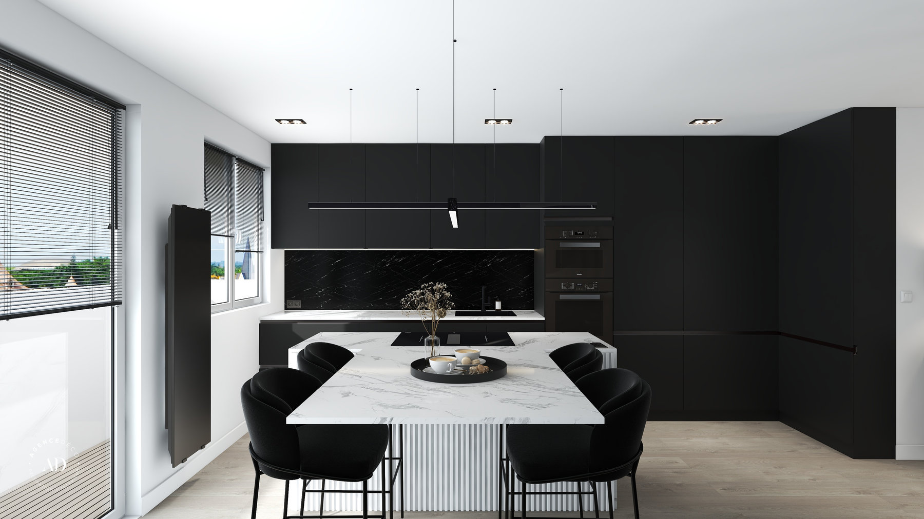 Barbieri — Séjour / Cuisine à Courbevoie — vue 18