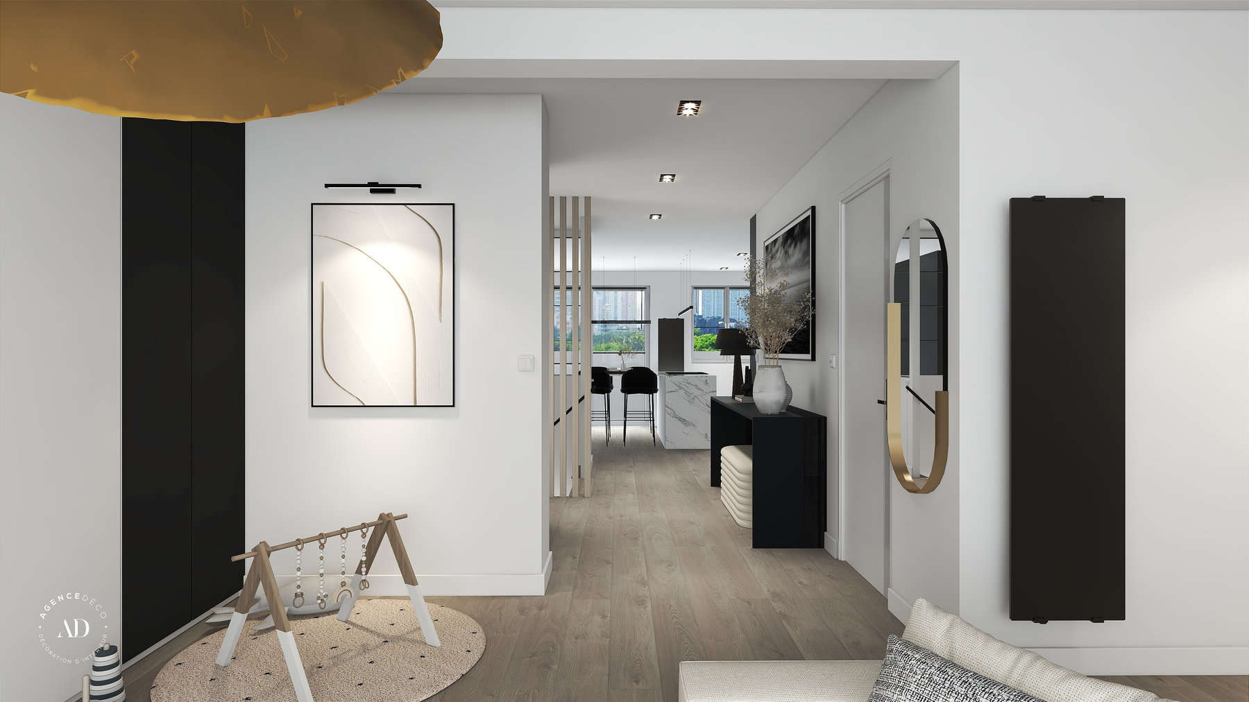 Barbieri — Séjour / Cuisine à Courbevoie — vue 10