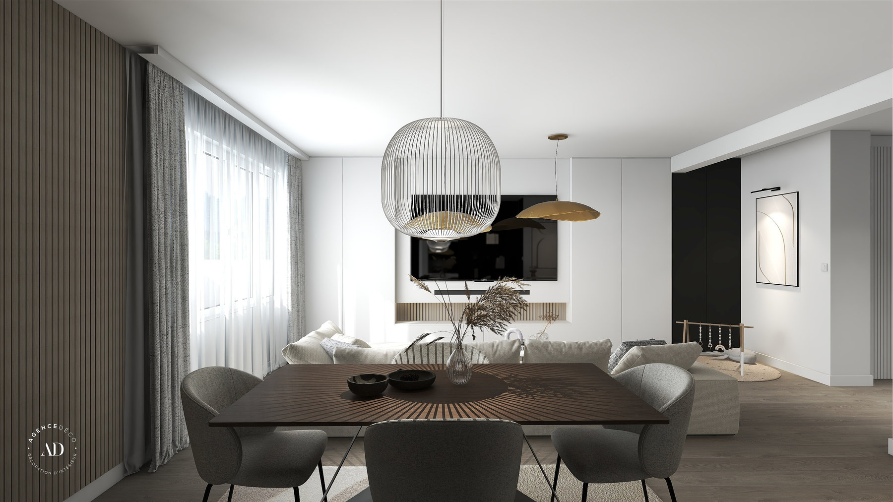 Barbieri — Séjour / Cuisine à Courbevoie — vue 8
