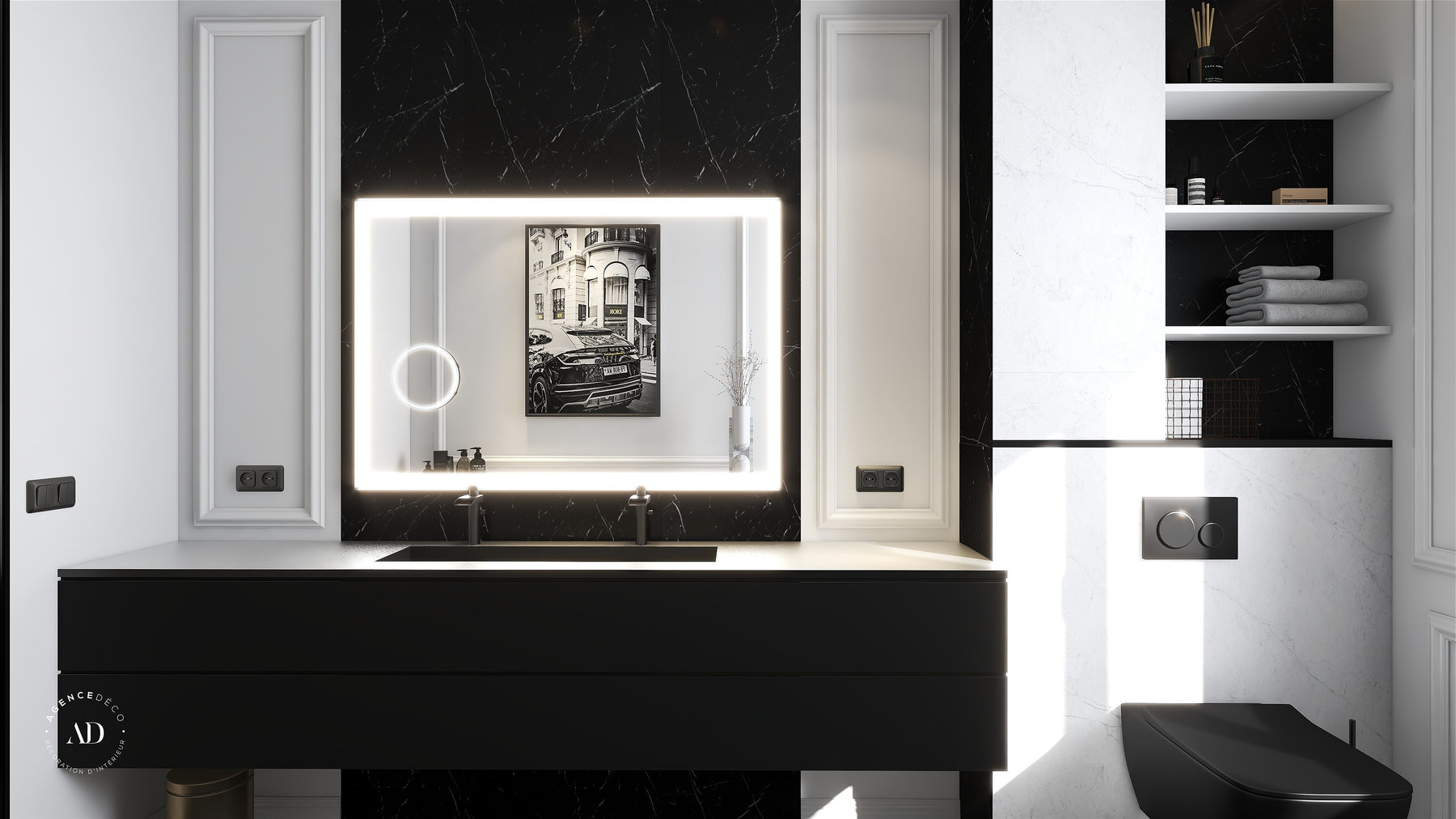 Beauregards — Salle de bain à Triel sur Seine — vue 4